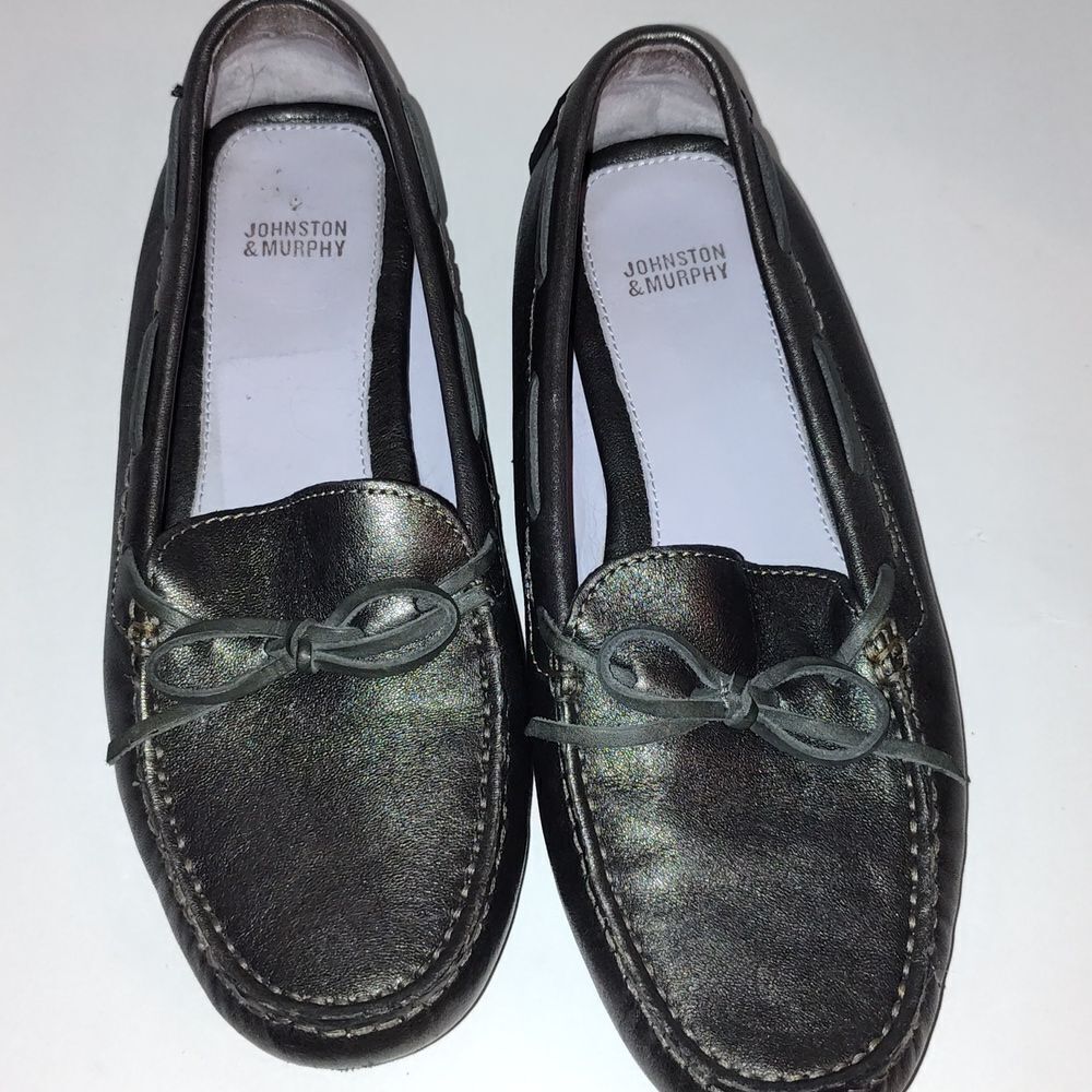 Johnston & Murphy  loafer/flats silver gray size 6.5